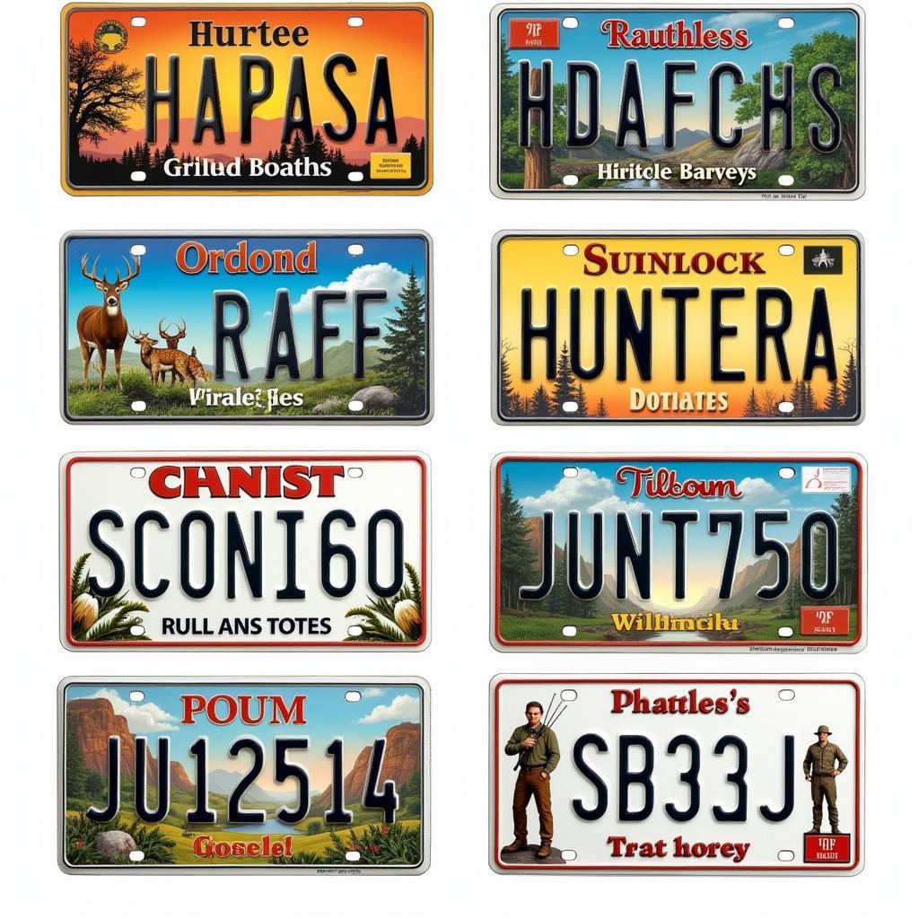 Examples of Hunter License Plate Designs