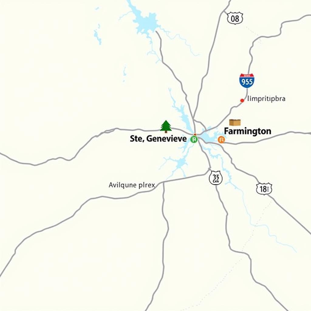 I-55 Exit 288 Area Map and Attractions