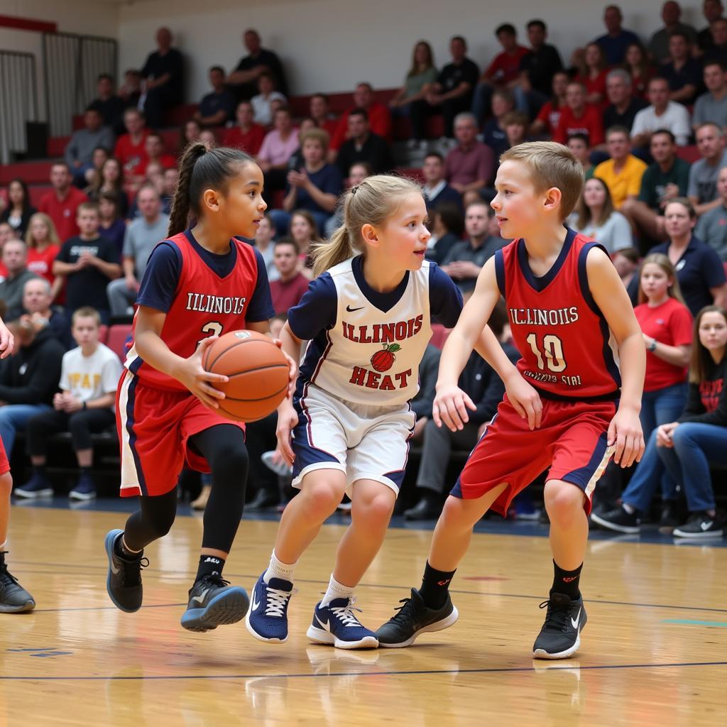 Illinois Heat Basketball Youth League Action