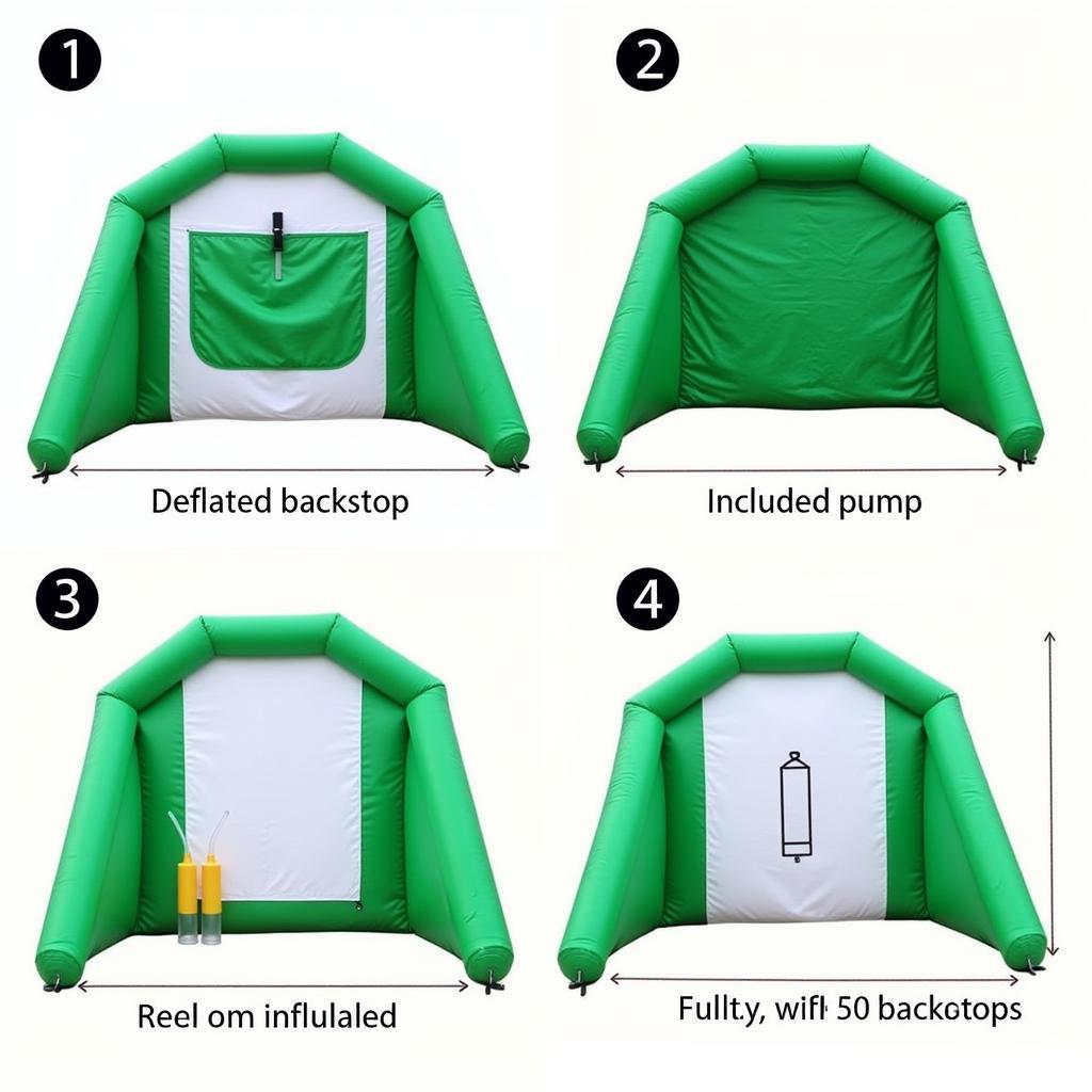 Easy Inflation and Deflation of an Inflatable Baseball Backstop