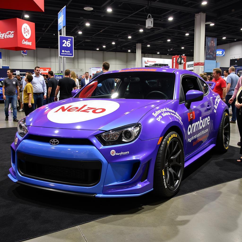 Inflatable car at a trade show