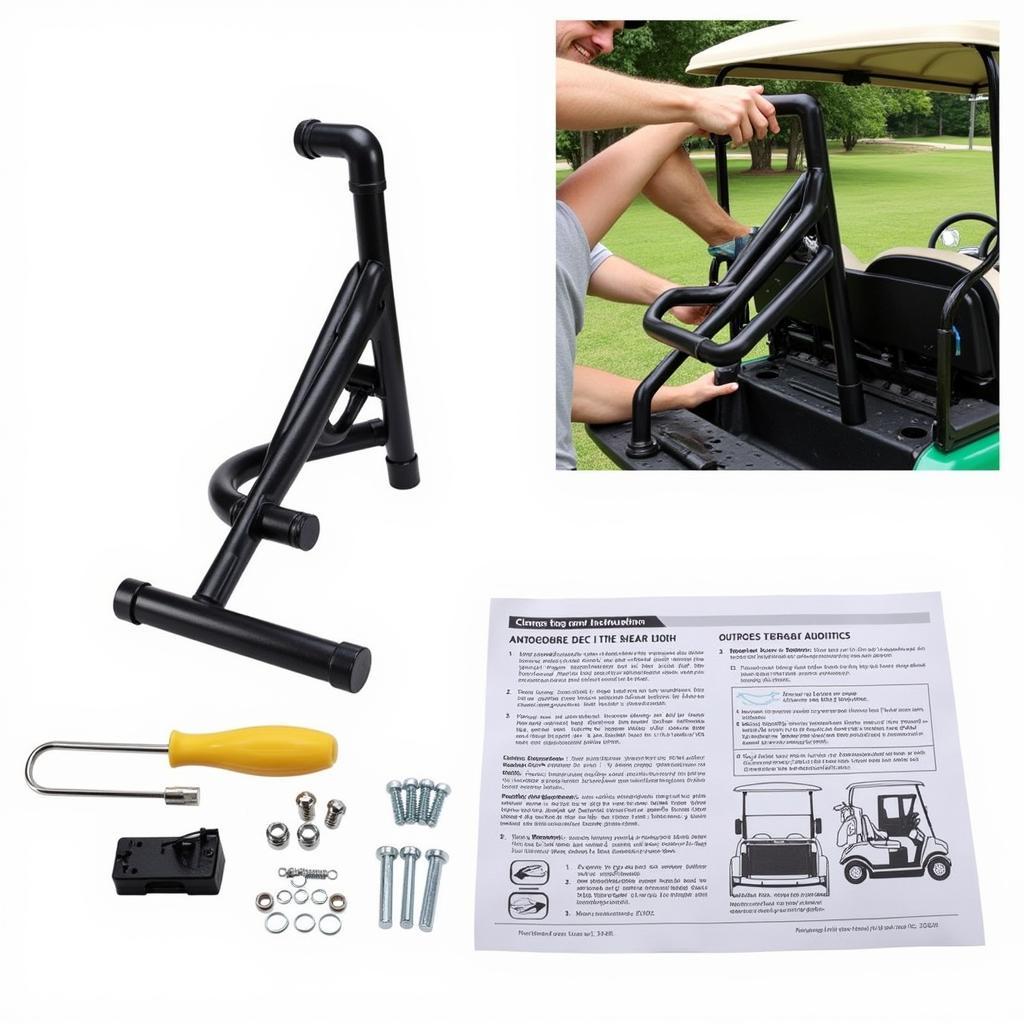 Installing a Golf Cart Rear Seat Bag Holder