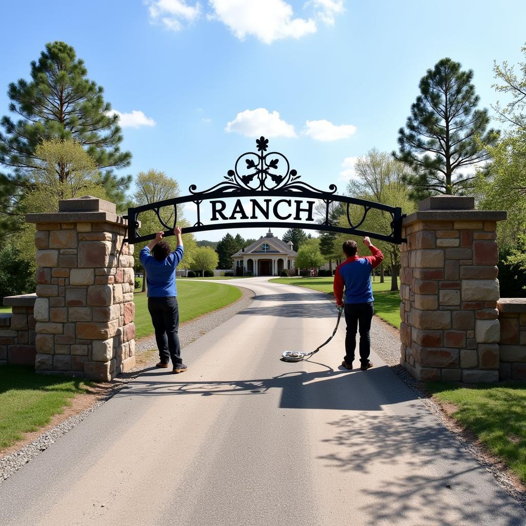 Installing Metal Ranch Entrance Signs Properly