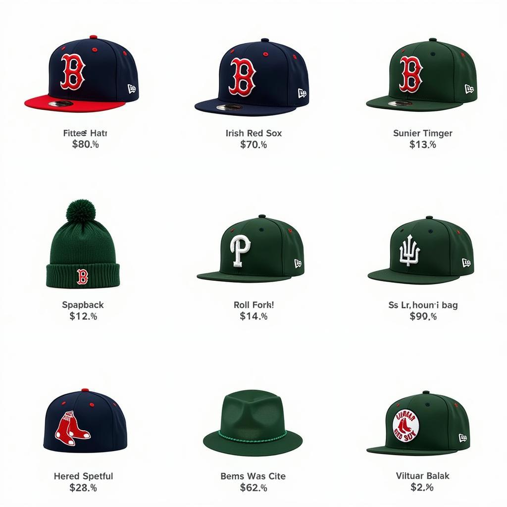 Different Styles of Irish Red Sox Hats