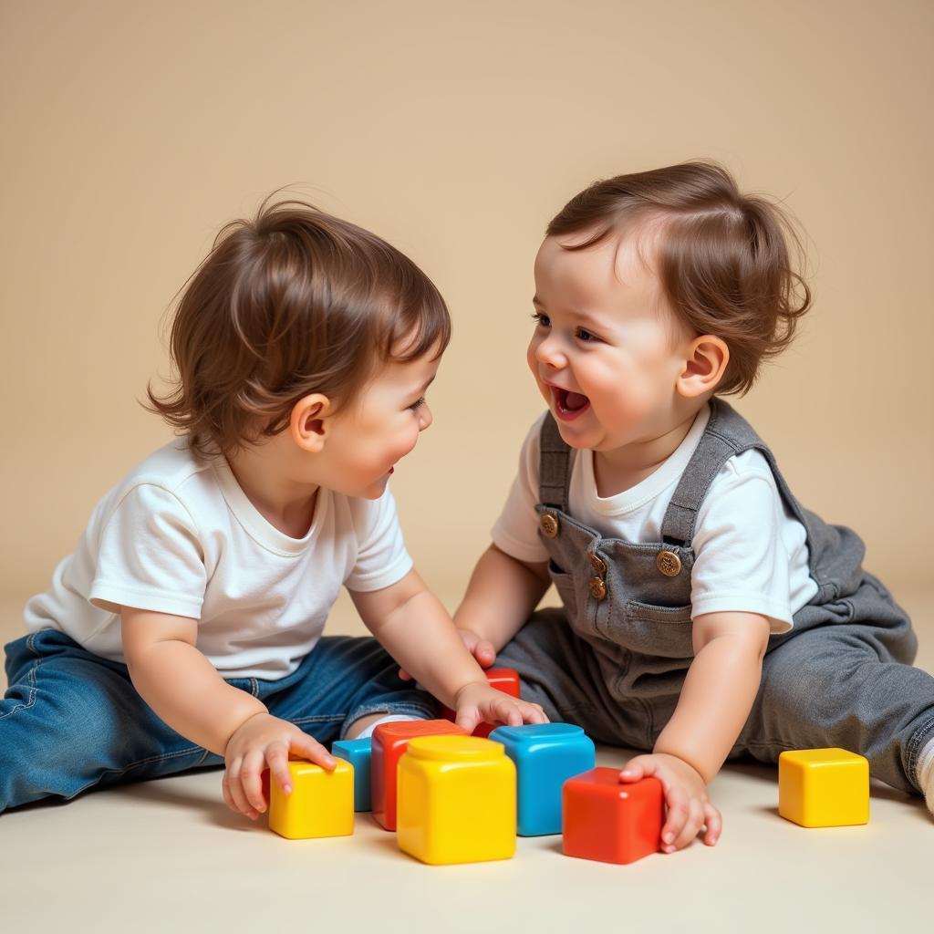 Irish Twins Playing Together