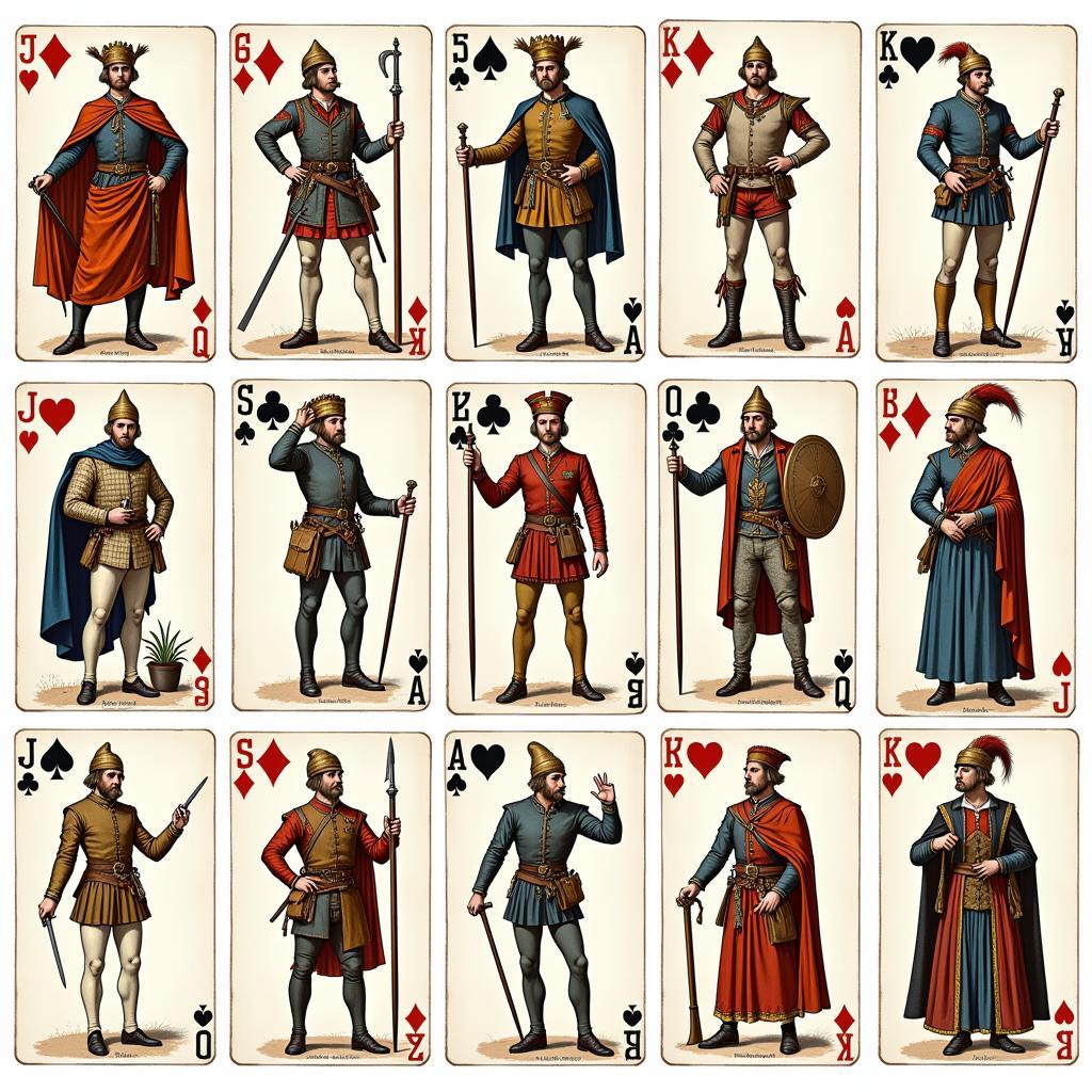 Variations in Jack Playing Card Designs Across Different Decks