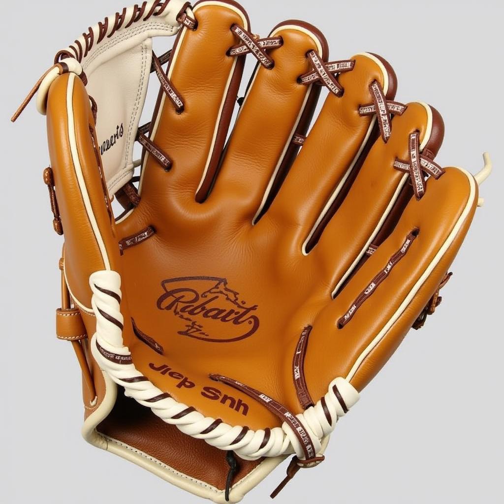 Close-up view of Jacob deGrom's glove showcasing its unique features and wear patterns.