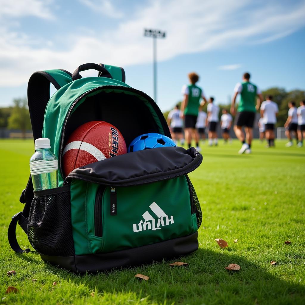 Jameson Backpack on a Football Field