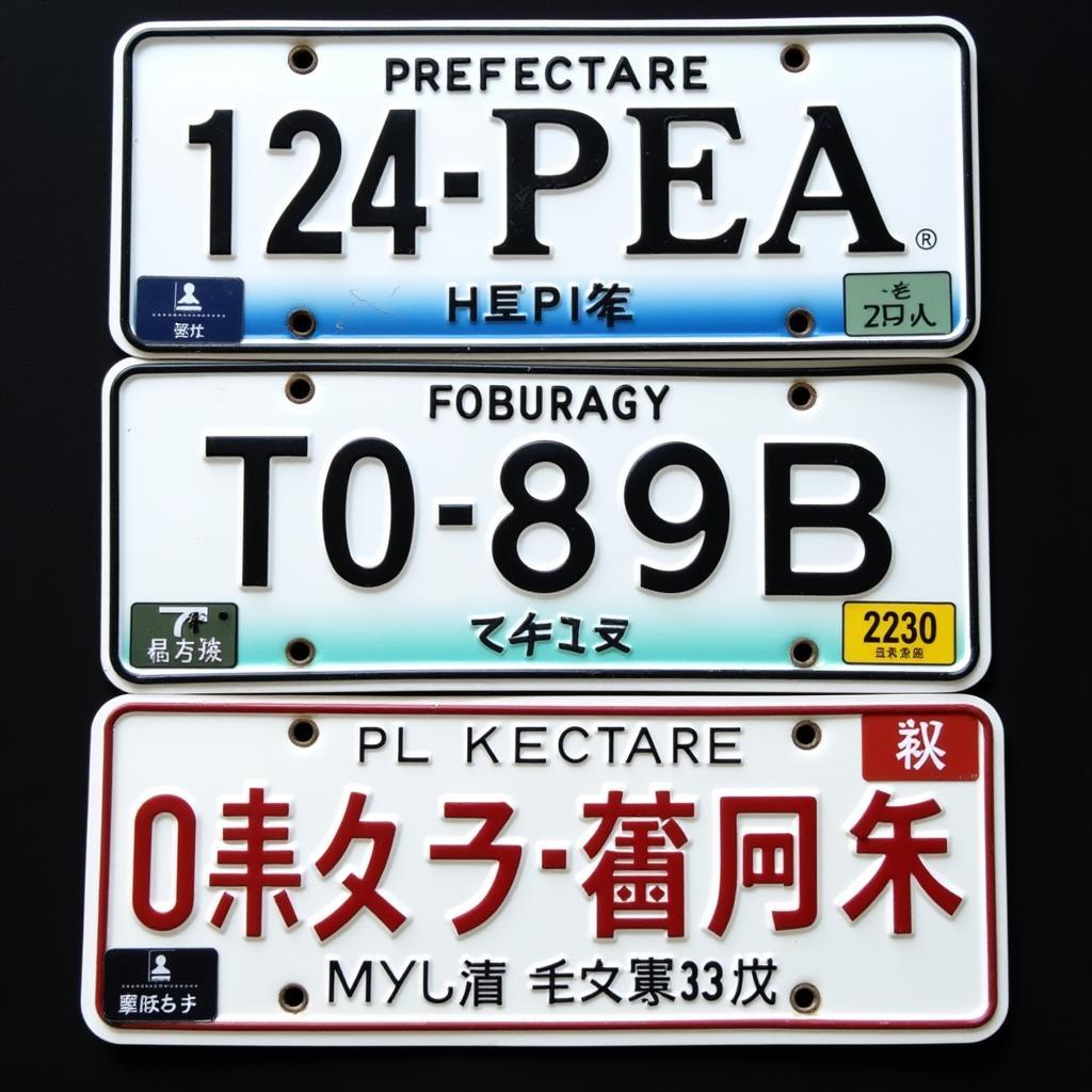 Structure of a Typical Japanese License Plate