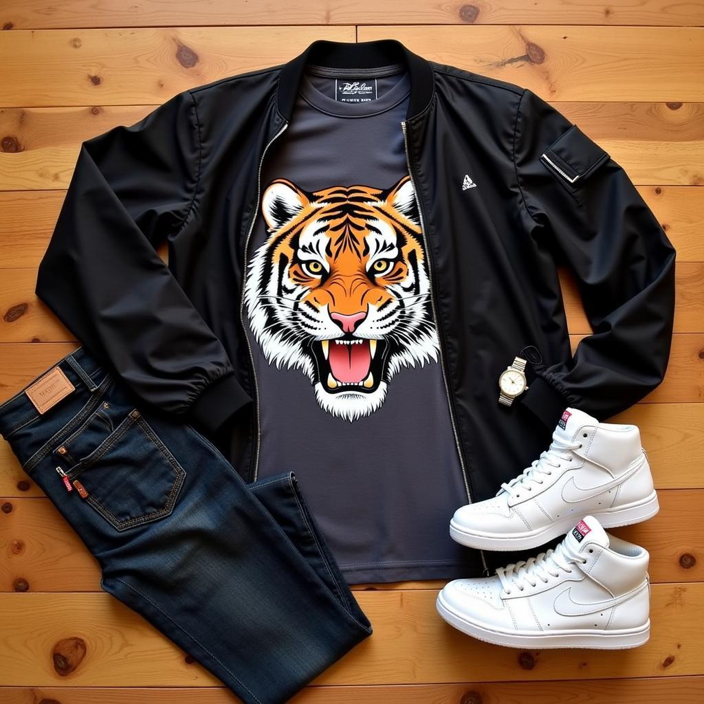 Styled Japanese Tiger Shirt Outfit