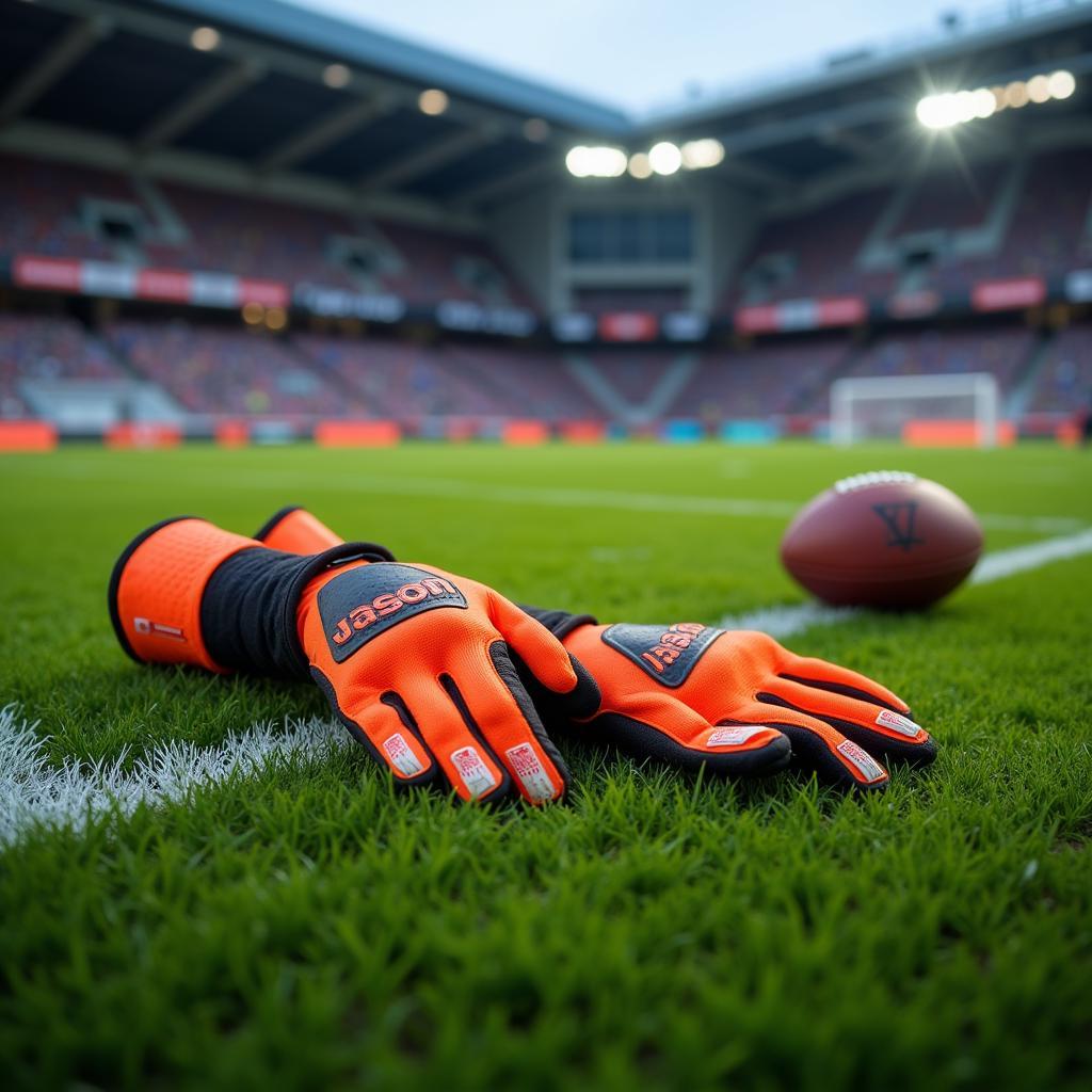 Jason Gloves on a Football Field