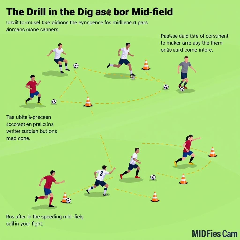 Football players practicing dribbling drills to improve ball control and movement