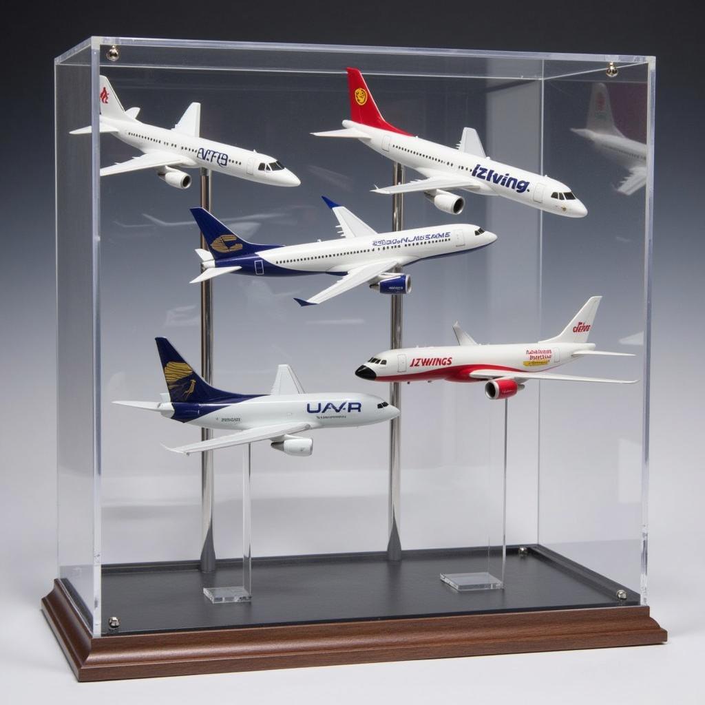 JC Wings Models Displayed in a Protective Case