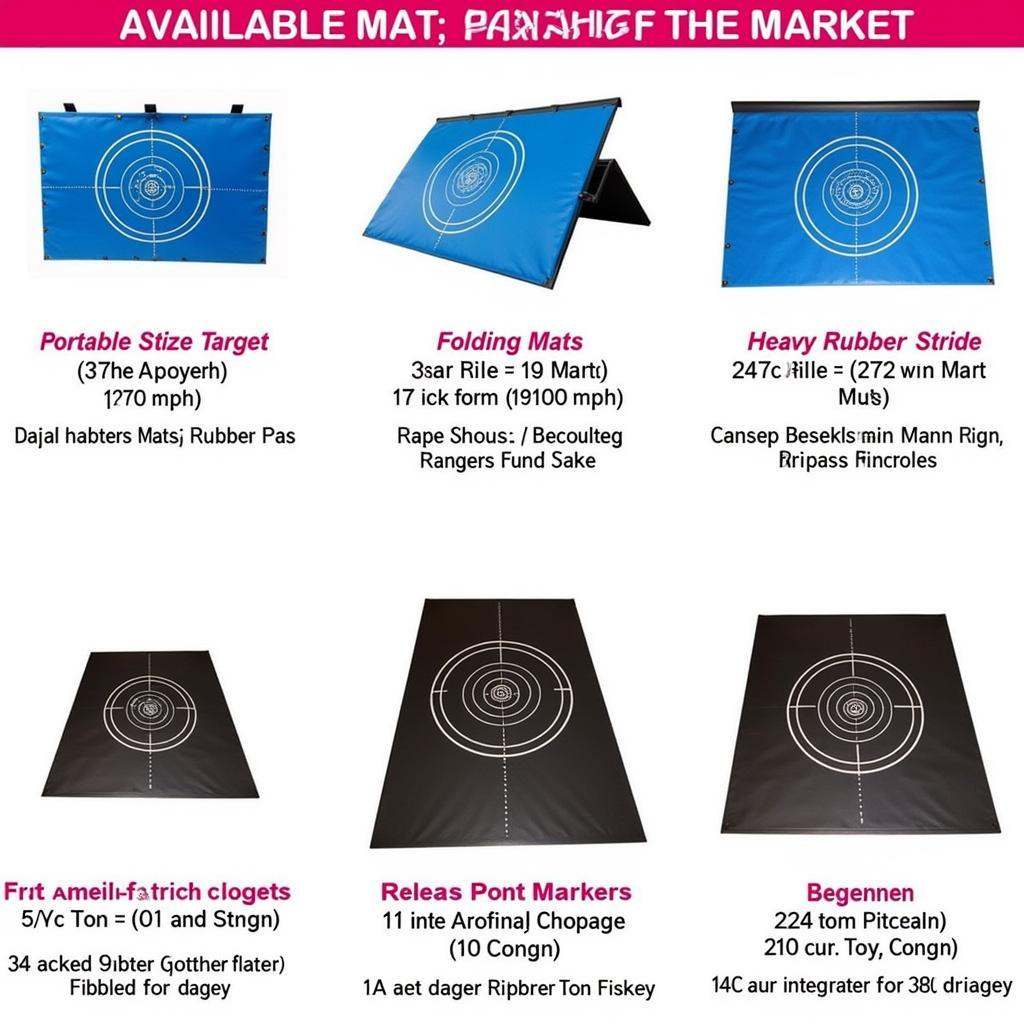 Different types of Jennie Finch pitching mats