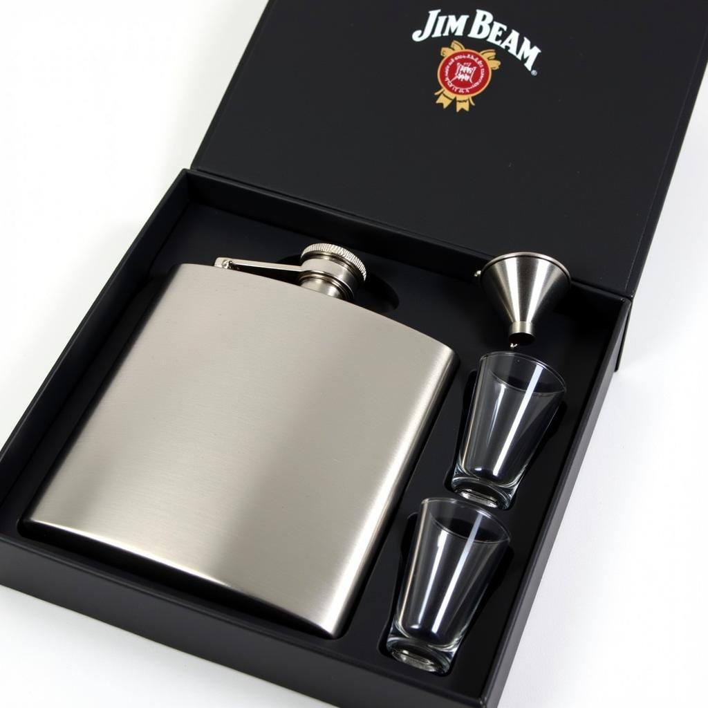 Jim Beam Flask Gift Set