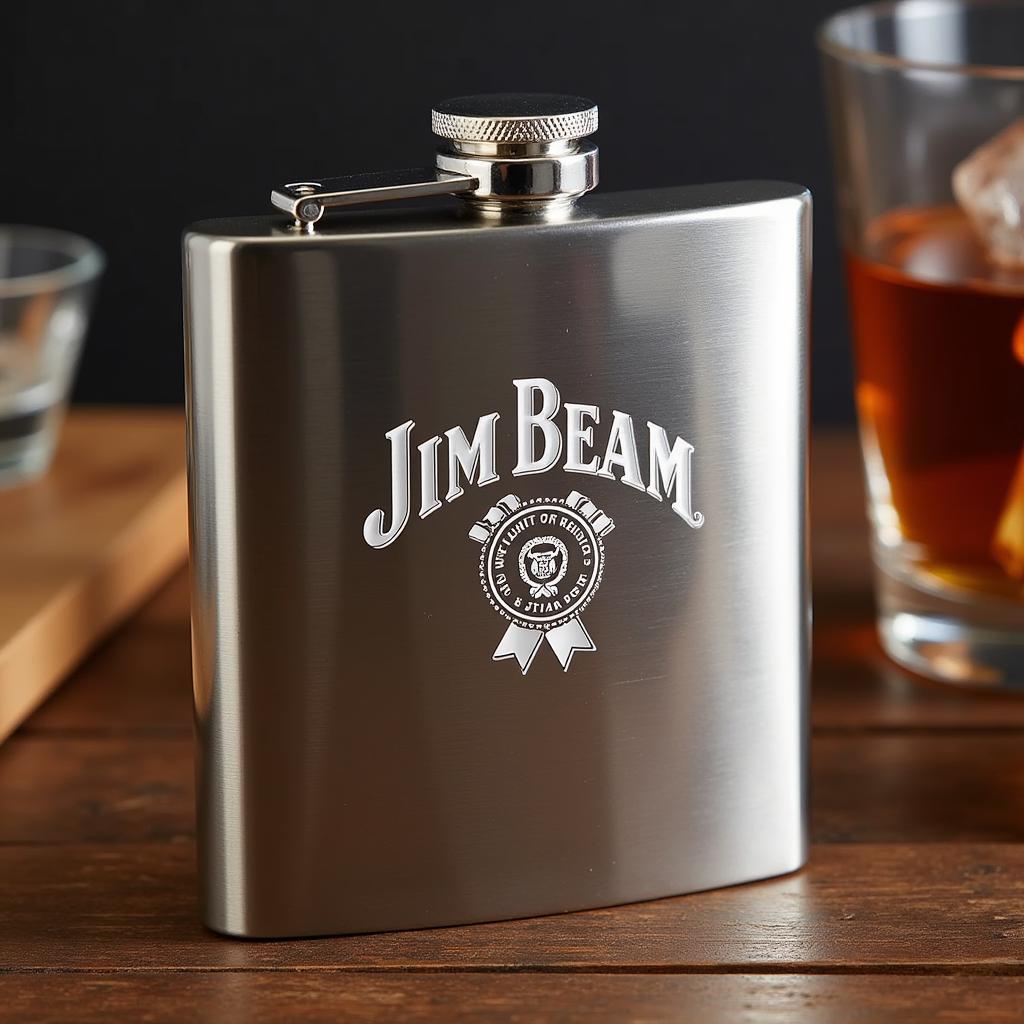 Jim Beam Stainless Steel Flask