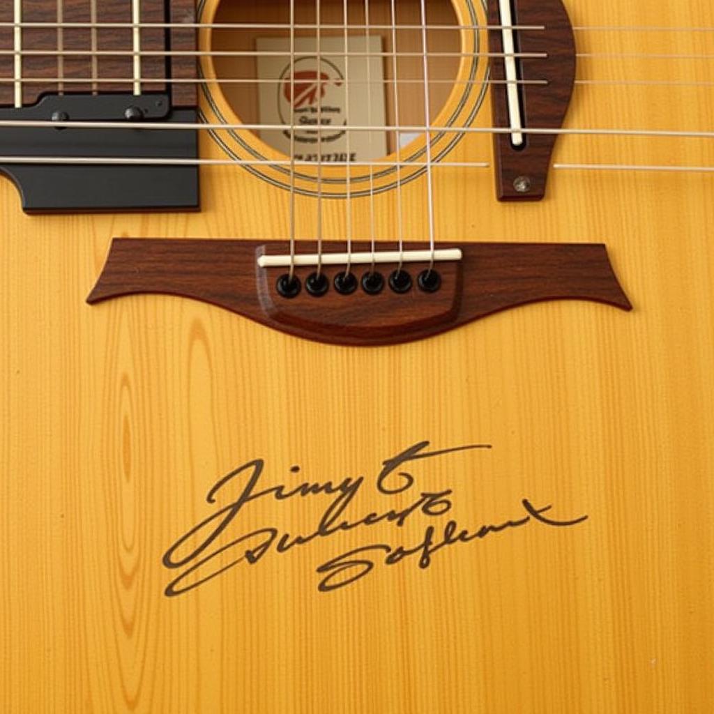 Jimmy Buffett Signed Acoustic Guitar