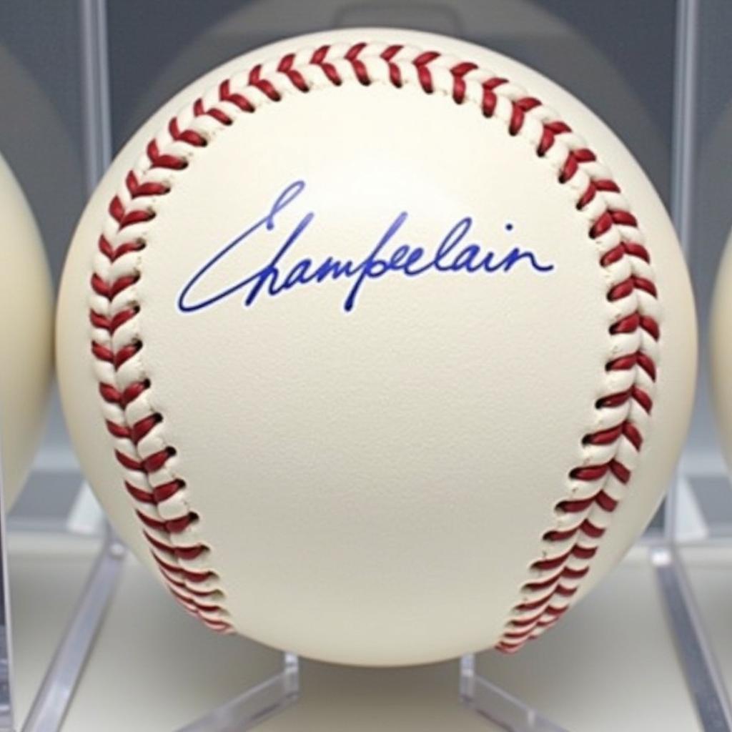 Joba Chamberlain Autographed Baseball in Mint Condition