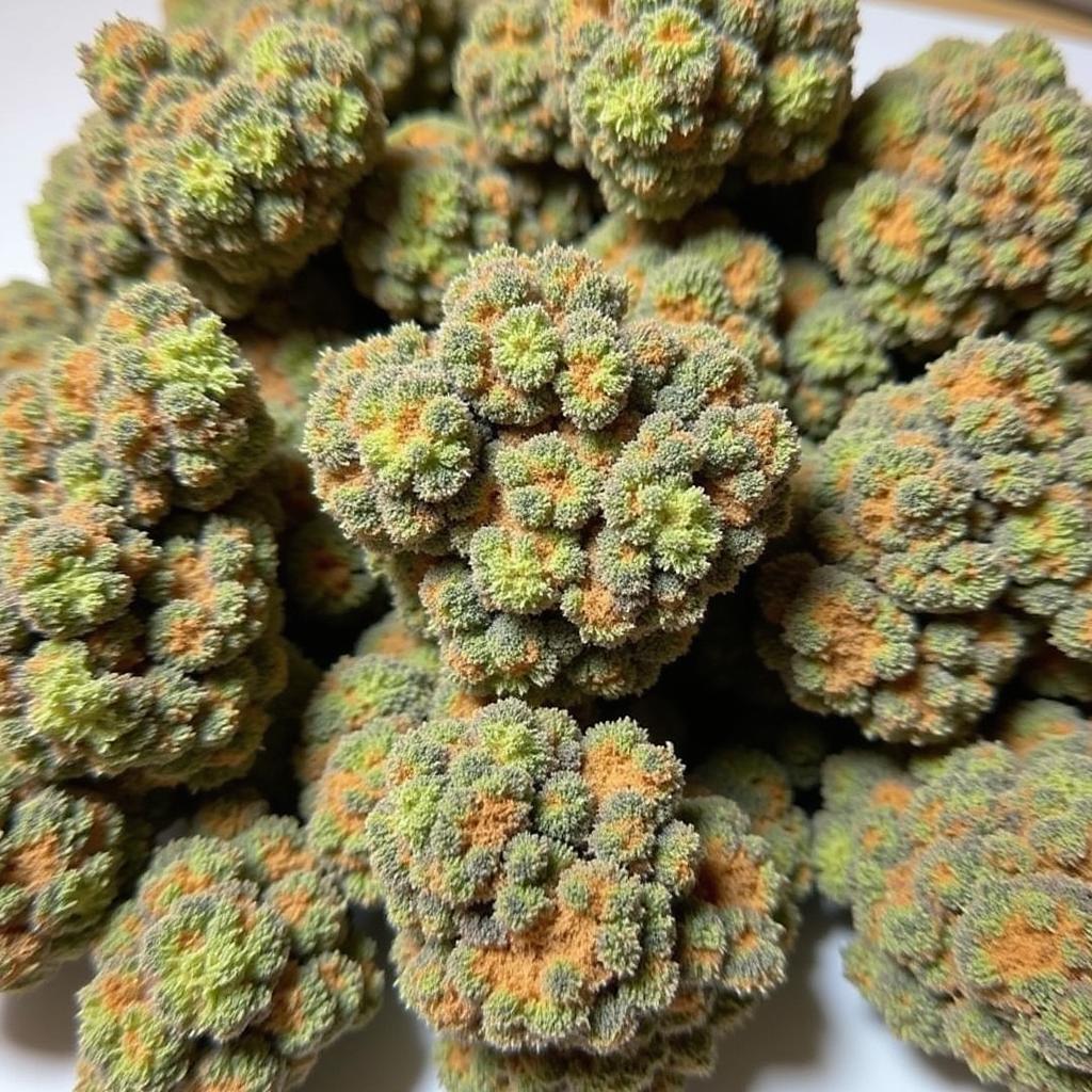 Close-up of Johnny Burger strain nugs