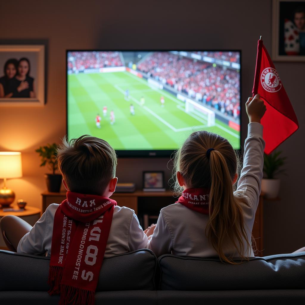 Jon and Sherry Rivers showcasing their passion for football