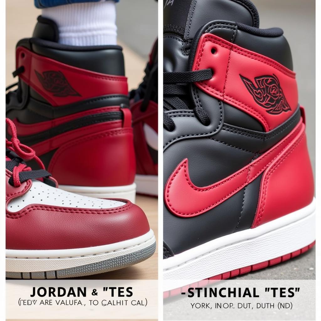 Comparing Jordan Replicas and Authentic Jordans