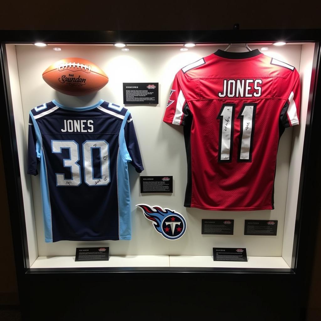 Julio Jones Autographed Football and Jersey Collection