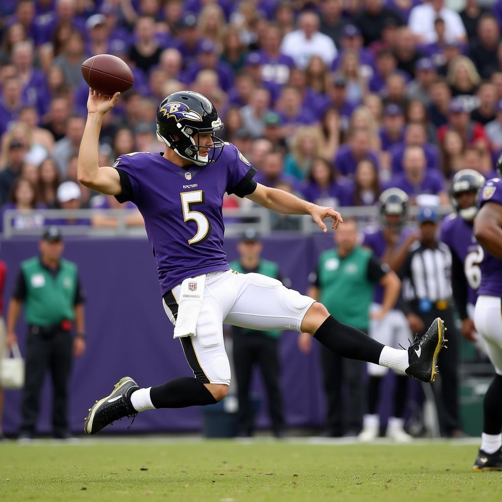 Justin Tucker Signed Jersey - Game Action