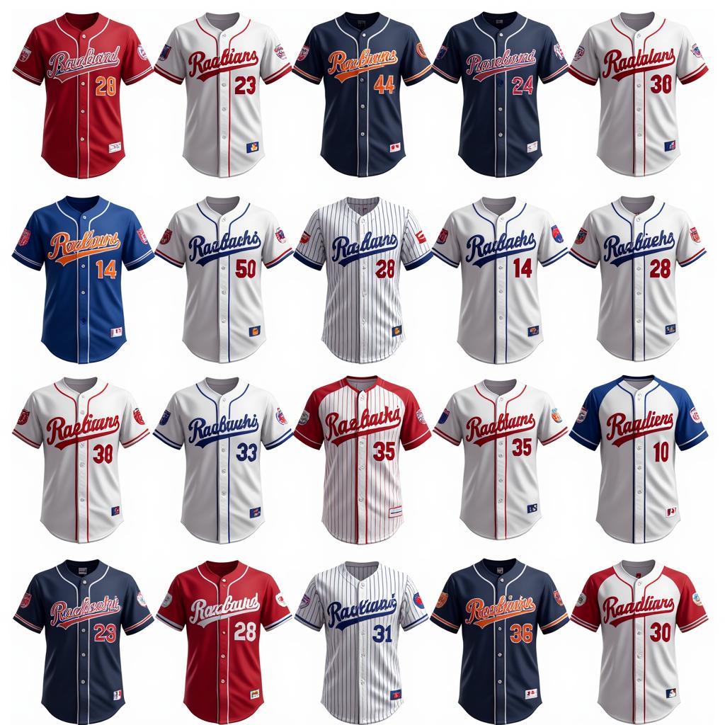 Variety of Kawasaki Baseball Jersey Designs