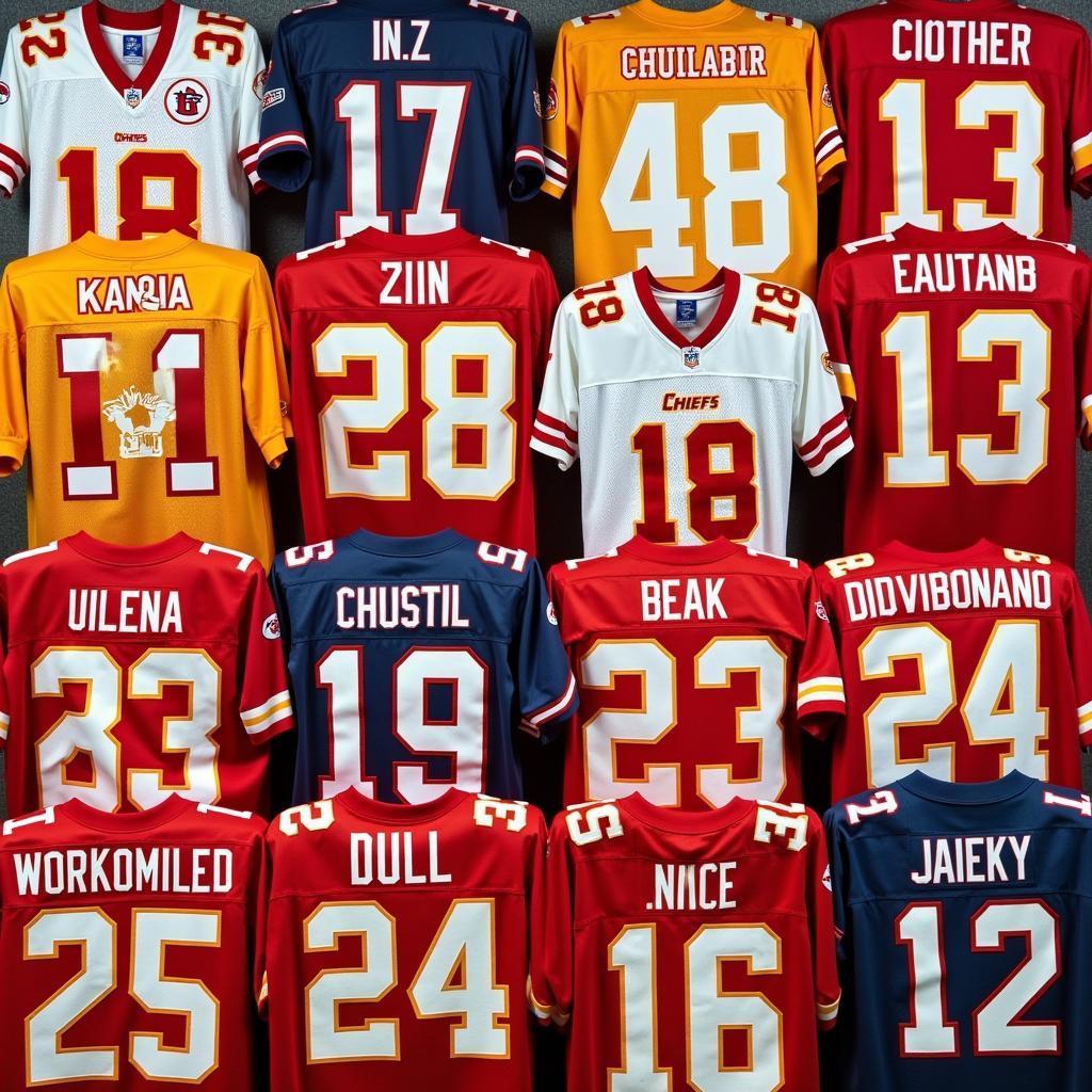 Collection of Vintage KC Chiefs Jerseys