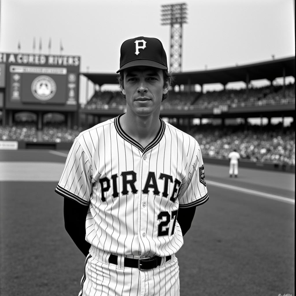 Kent Tekulve in his classic pinstripe jersey