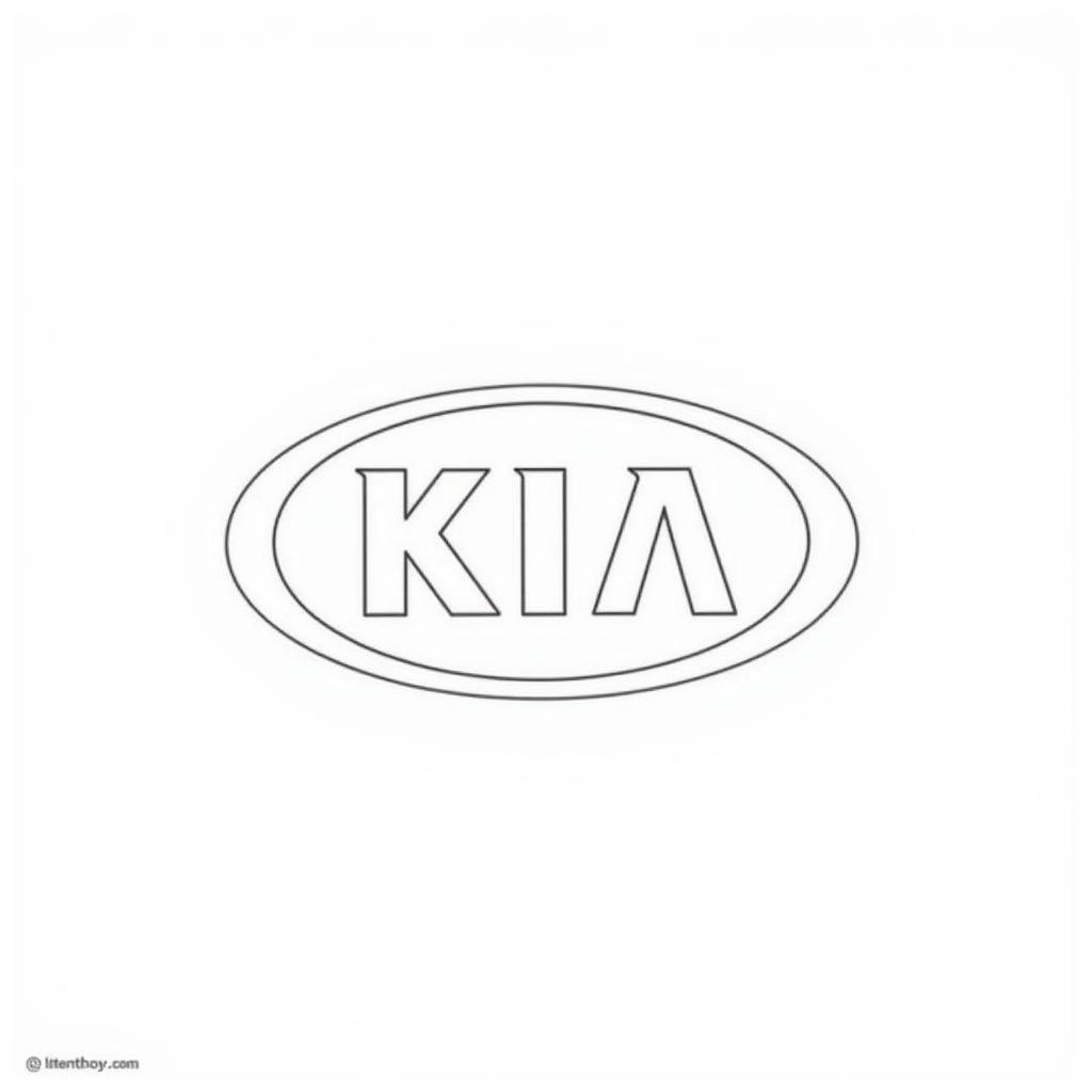 Printable Kia Logo Coloring Page