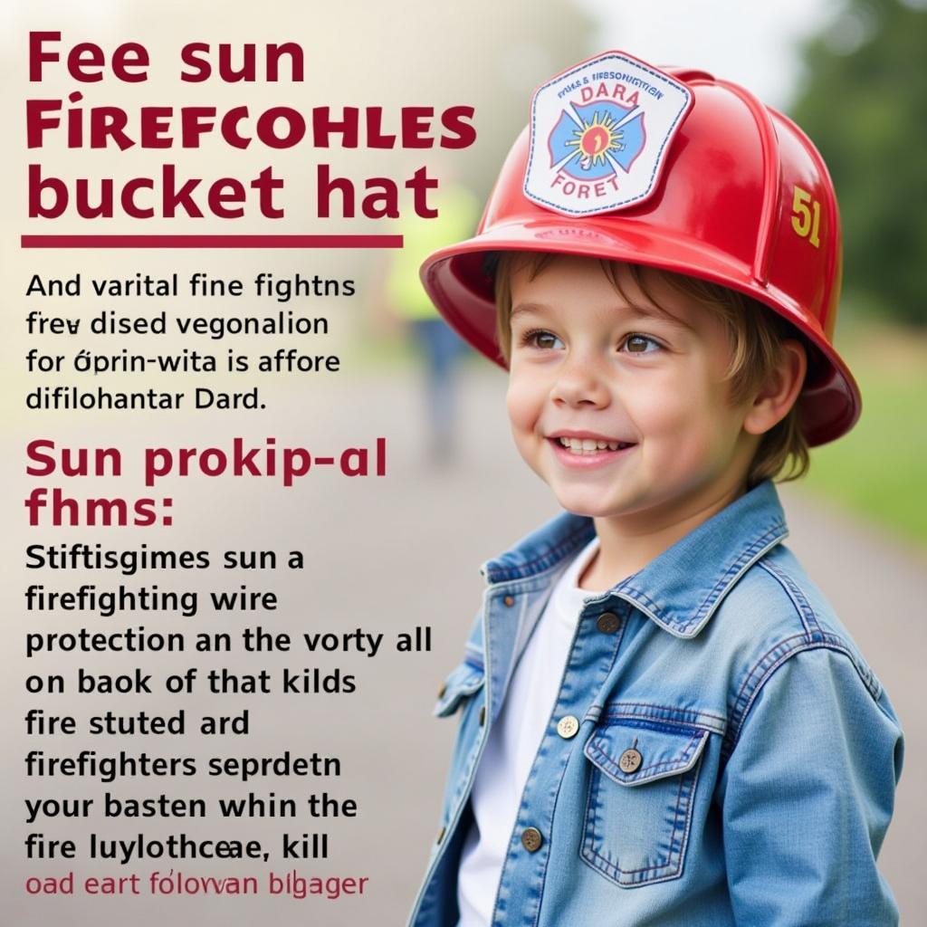 Kids Firefighter Bucket Hat