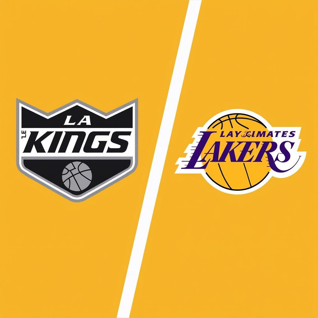 LA Kings and Lakers Logos Side-by-Side