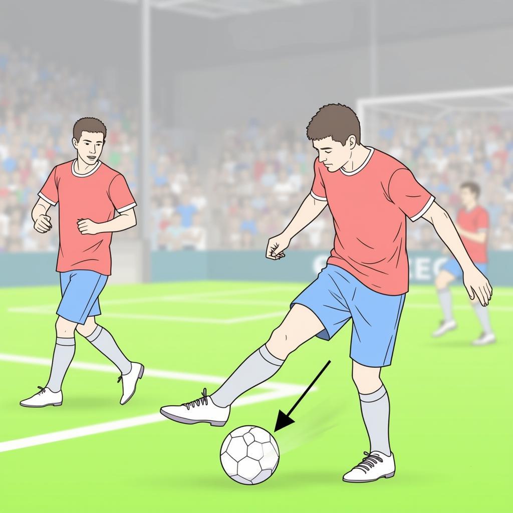 La Sword Technique in Football - A detailed illustration