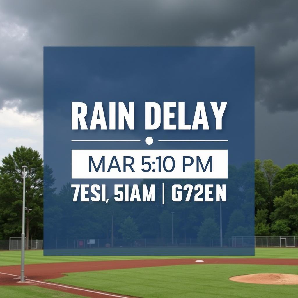 Lakeland Softball Rain Delay Announcement