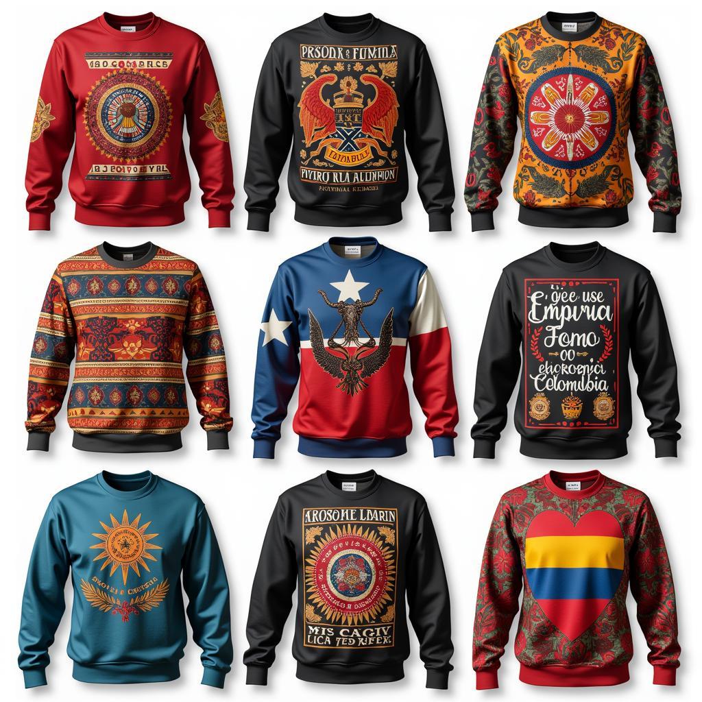 Showcase of diverse Latina sweatshirt designs