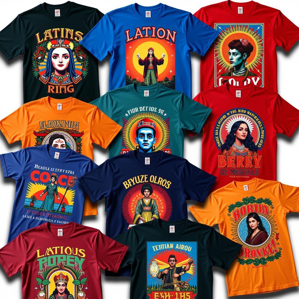 Showcase of vibrant Latinx tshirt designs