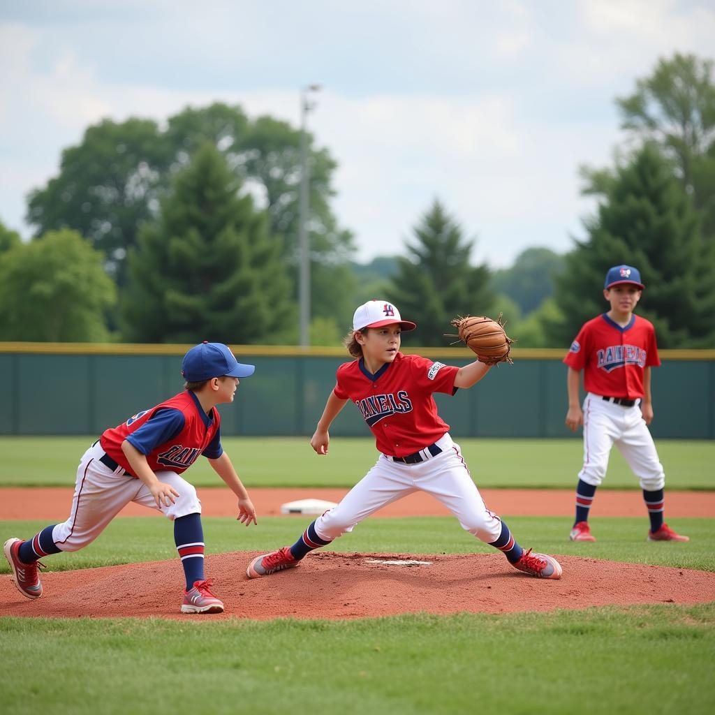 Lawrence High Baseball feeder youth league game