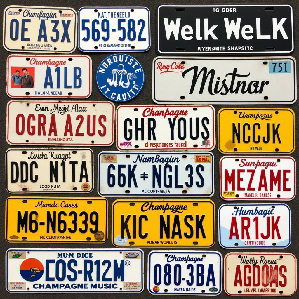 Examples of Lawrence Welk Inspired License Plates