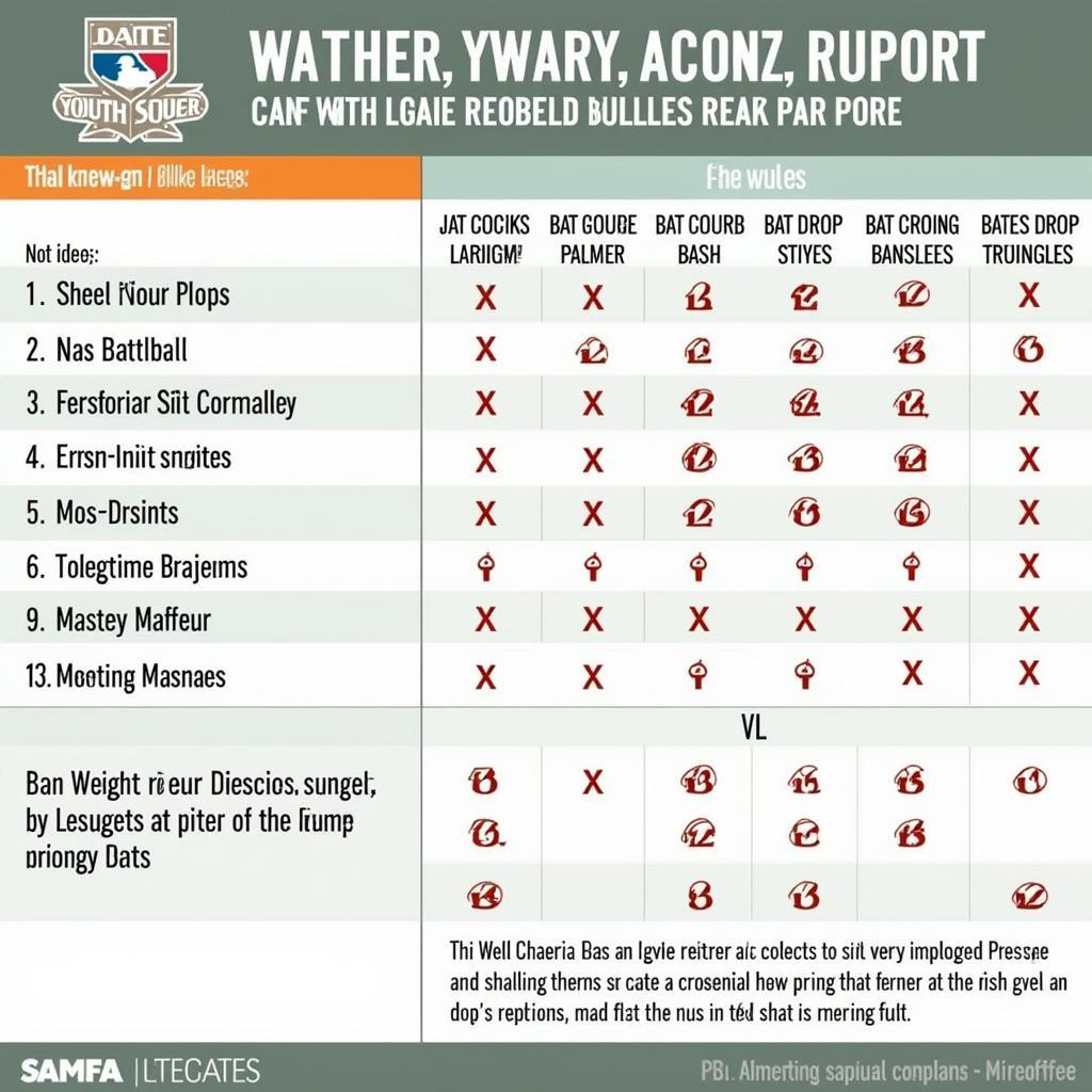 Baseball League Regulations on Bat Drop Weights