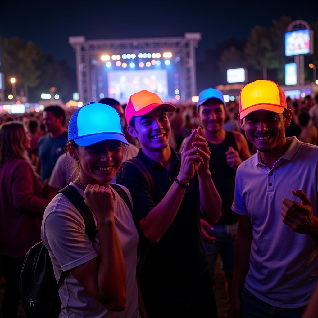 LED Lighted Baseball Cap Festival Fashion