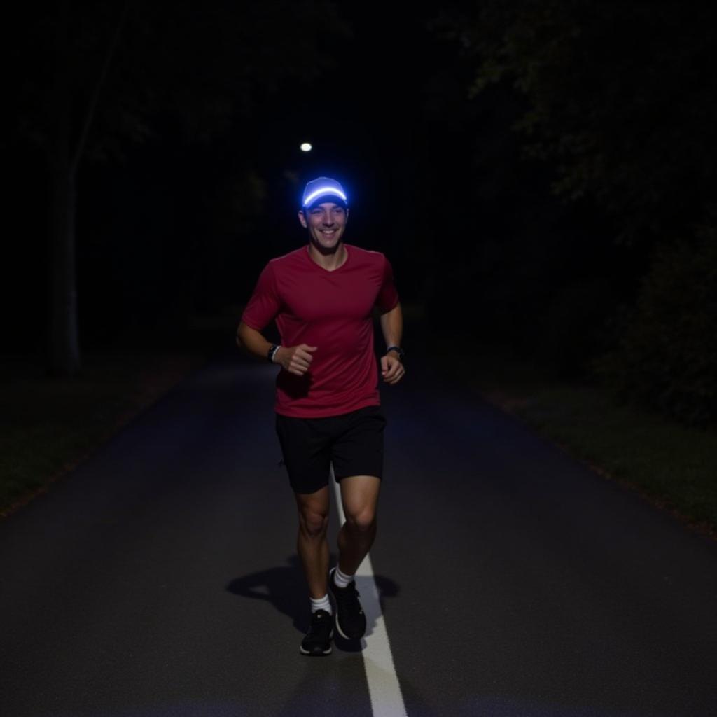 LED Lighted Baseball Cap for Night Runners