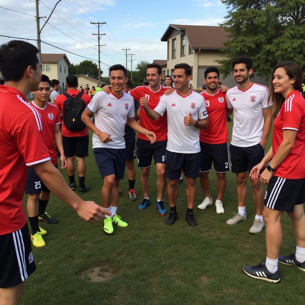 Community Celebration after a Liga Los Baños Match