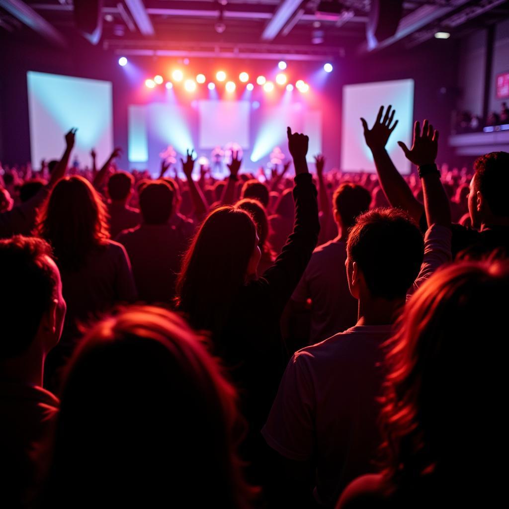 Energetic Crowd at a Lil Texas Atlanta Show