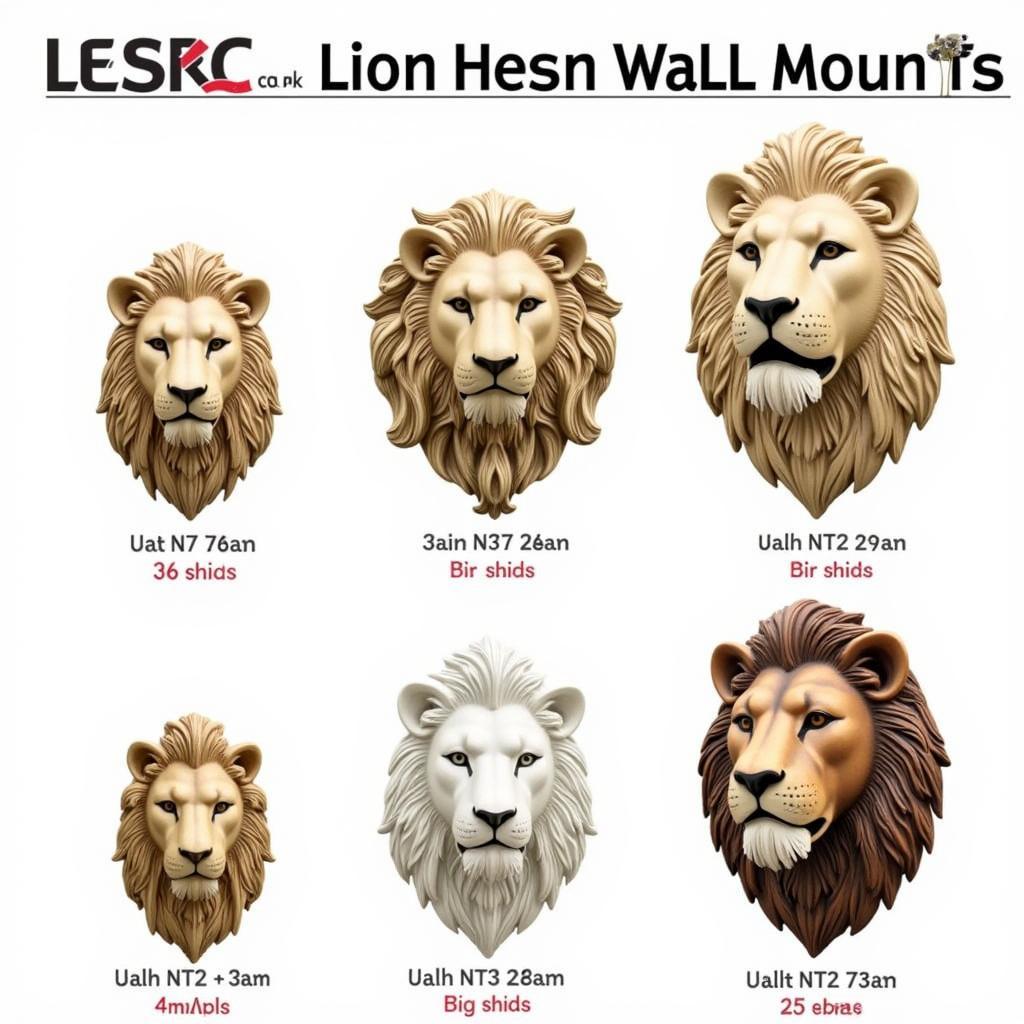 Comparing Resin Lion Head Wall Mounts