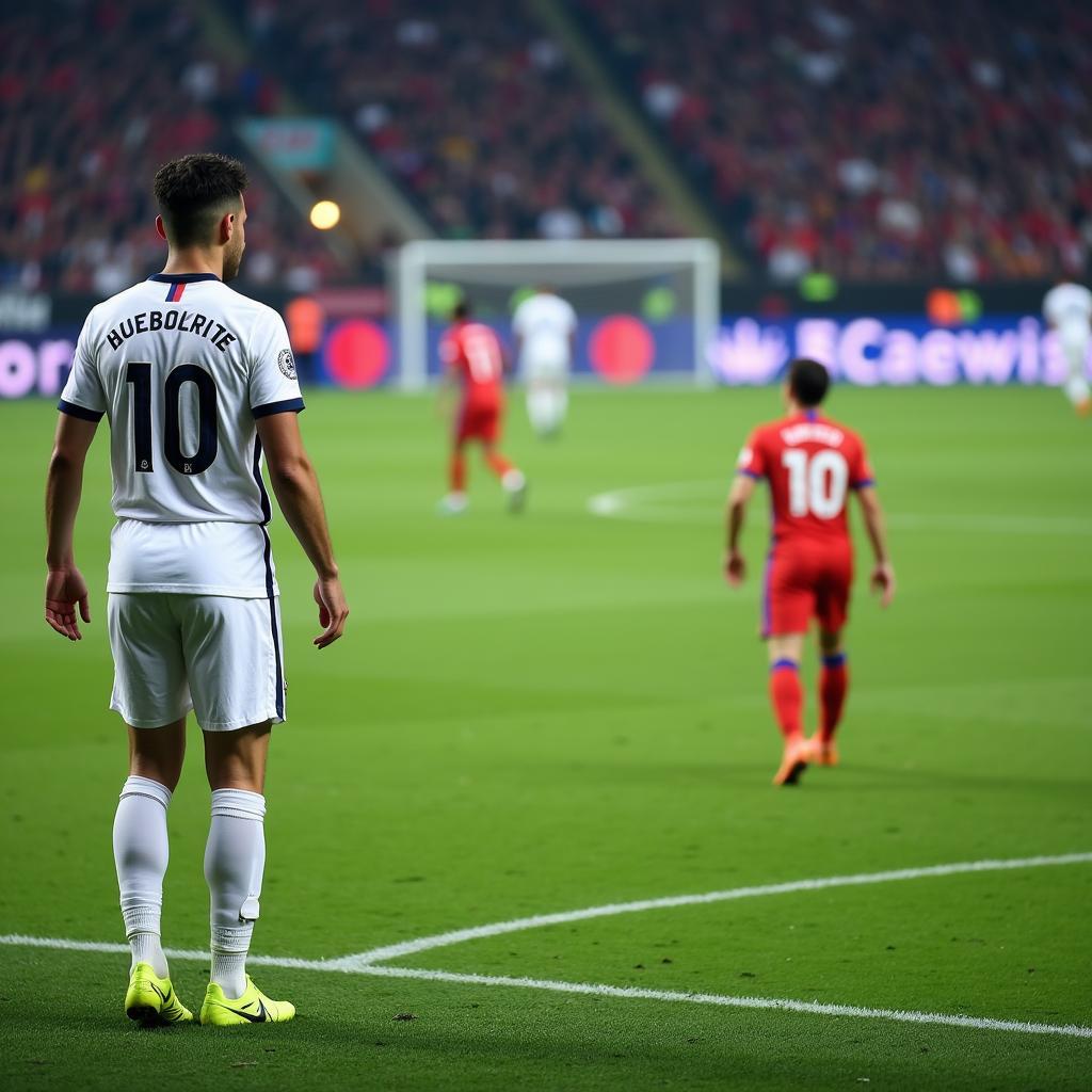 Footballer Demonstrating Awareness and Field Vision