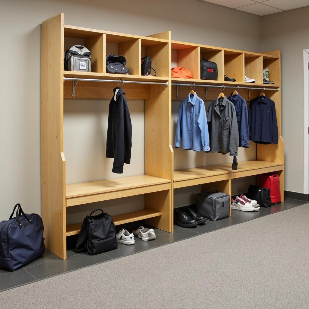 Locker Room Bench with Integrated Storage