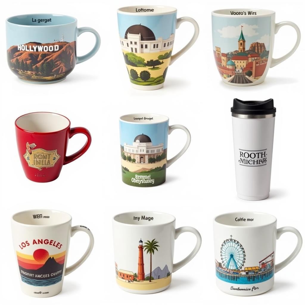 Los Angeles Landmark Coffee Mugs