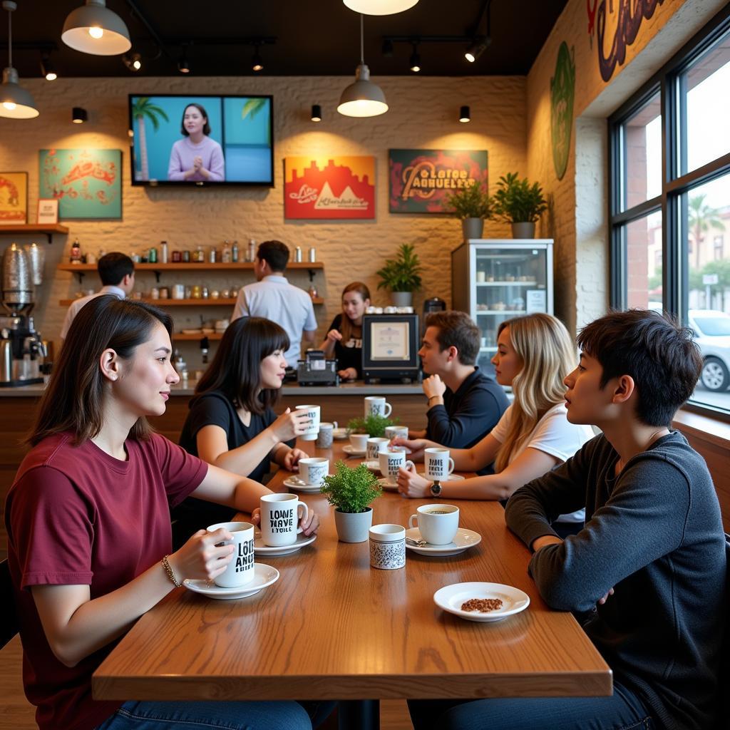 Los Angeles Themed Coffee Shop