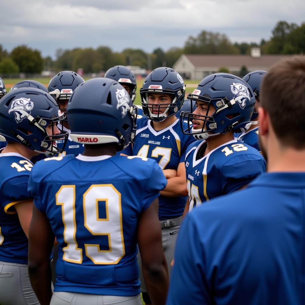 Lower Moreland Football Team Huddle